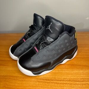 Nike Air Jordan 13 Retro Hot Pink Black Toddler Sneakers Shoes Size 7C